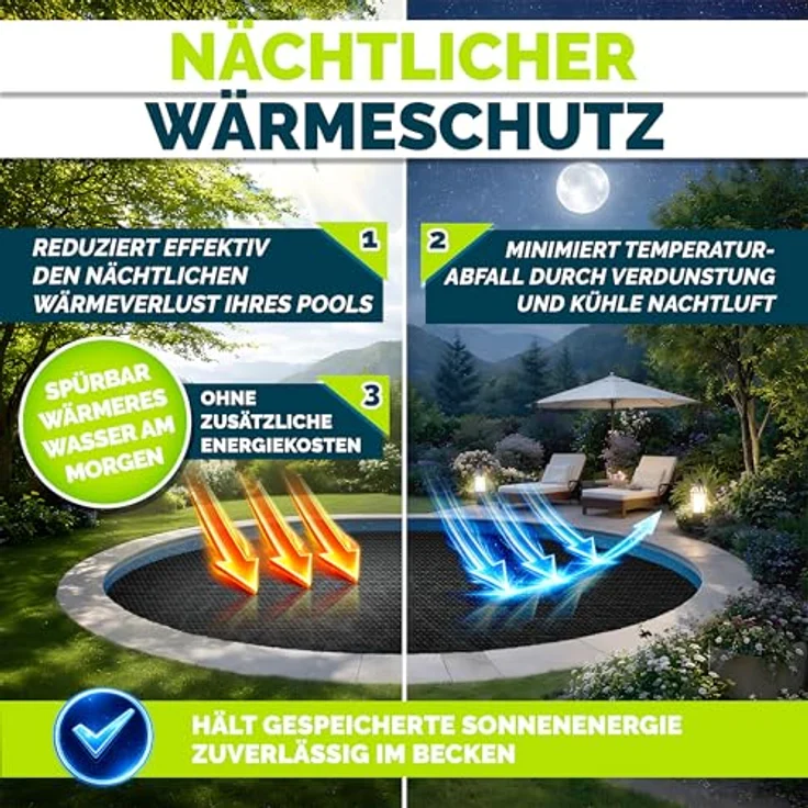 tillvex® Premium Pool Solarabdeckplane 400 µm Rechteckig 700x400 cm | Solarfolie Wärmeplane zuschneidbar | Solarplane Solarabdeckung | Poolheizung Poolsolarplane für Wassererwärmung – Bild 10