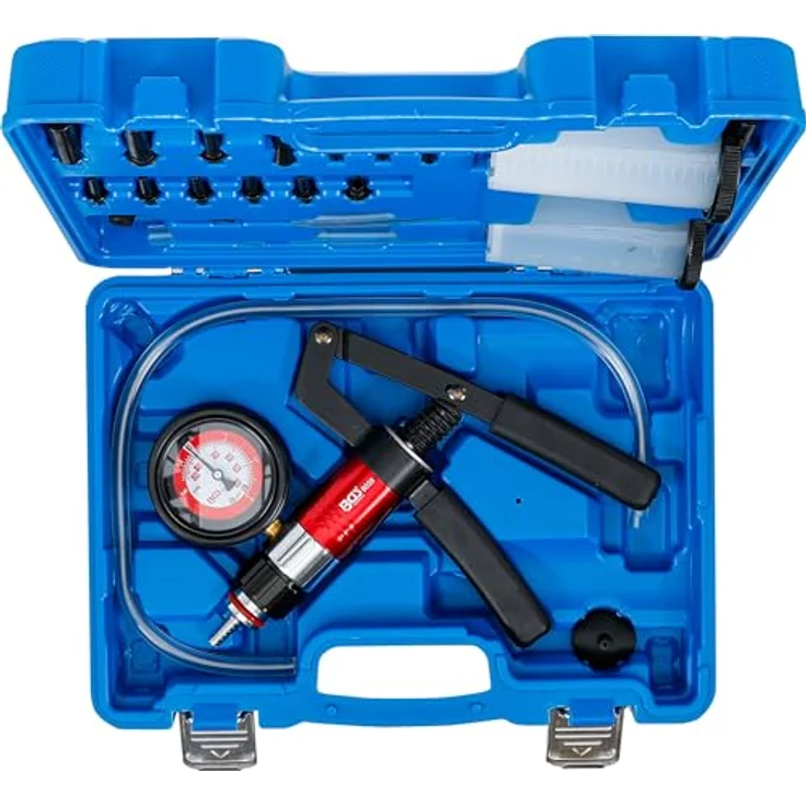 BGS technic BGS 8038 | Vakuum-Druckpumpen-Satz | Vakuumpumpe | Bremsenentlüfter | Bremsentlüftungsgerät | Vakkumtester | im Koffer – Bild 4
