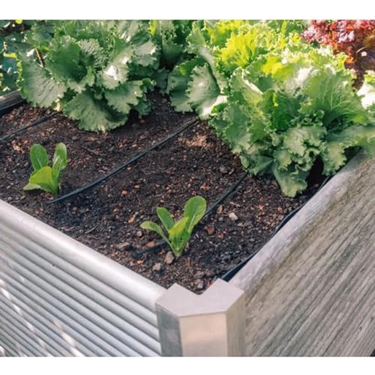 GEKA Bewässerungssystem Drip System, automatisches Bewässerungsset für Gemüse- und Blumenbeete, wassersparend, selbstreinigendes Tropfrohr, 15 m Versorgungs- und Tropfrohr – Bild 6