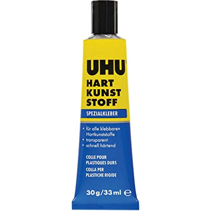 UHU Spezialkleber Hart Kunststoff, Geeignet für wasser-, temperatur-, säure- und laugenbeständige Verklebungen von Hartkunststoffen, 30 g - Preisvergleich – Bild 2