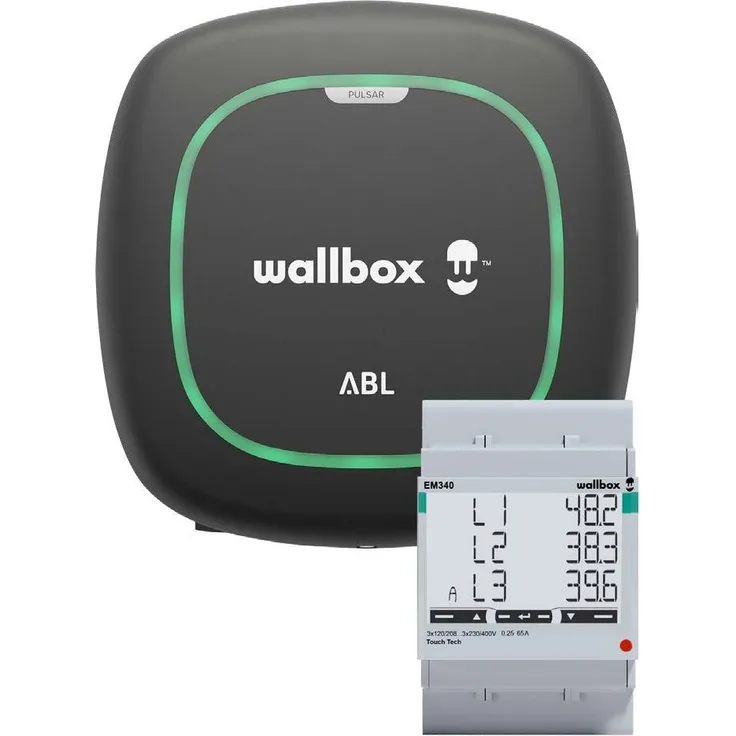 ABL Pulsar Wallbox, Elektroauto Ladestation (Typ 2, 22 kW, 32 A, fest verdrahtet) mit Energy Meter und App zur intelligenten Ladelösung