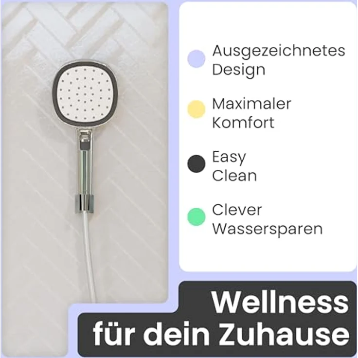 instmaier Handbrause Cleo, wassersparende Nebelfunktion, selbstreinigend mit iF Design Award 2025, inkl. 1,5 m Brauseschlauch – Bild 2