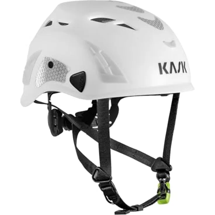 Kask Schutzhelm Superplasma PL HiViz 2.0 Arbeitssutzhelm, Bergsteigerhelm, Industriekletterhelm - Gr. 51-62 cm, weiß