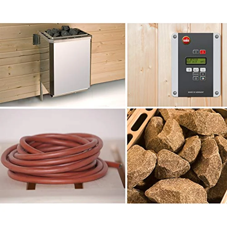 WEKA Saunaofenset 8 - 9,0 KW BioS mit Ofenanschlusskabel, 380x366x668 mm, inkl. 12 kg Saunasteine – Bild 2