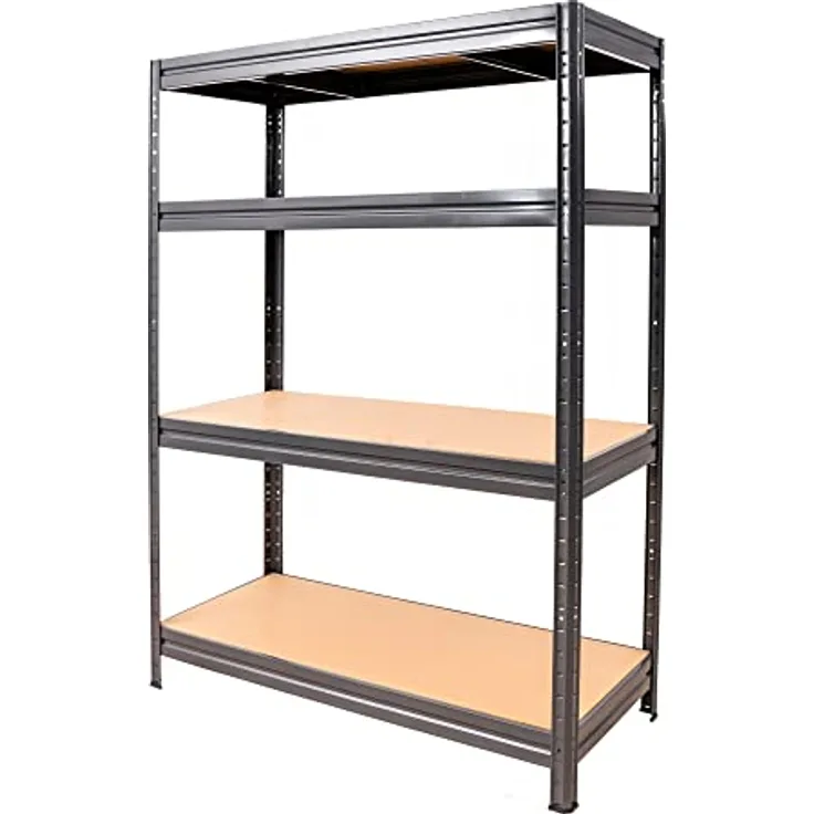 STIER Schwerlast-Fachbodenregal, maximale Fachlast 500kg, HxBxT 1770x1800x600 mm, Lagerregal, Werkstattregal, Werkzeugregal, Kellerregal, Steckregal, stabiles Stahlgestell, einfach zu montieren