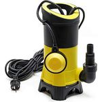 Wiltec Schmutzwasserpumpe 7.500l/h, 400W, max. Förderhöhe 5m, Fremdkörper bis Ø35mm, robust und langlebig - Wiltec Tauchpumpe in Blau