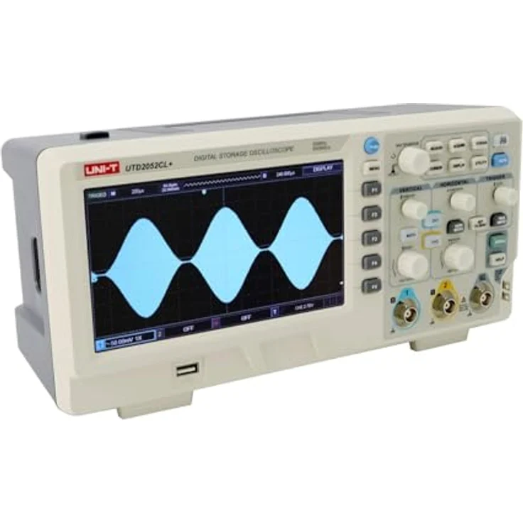 UNI-T UTD2052CL+ Economy Digital Oszilloskop 50 MHz bis 100 MHz Bandbreite, 5000 Wfms/s, blau – Bild 3