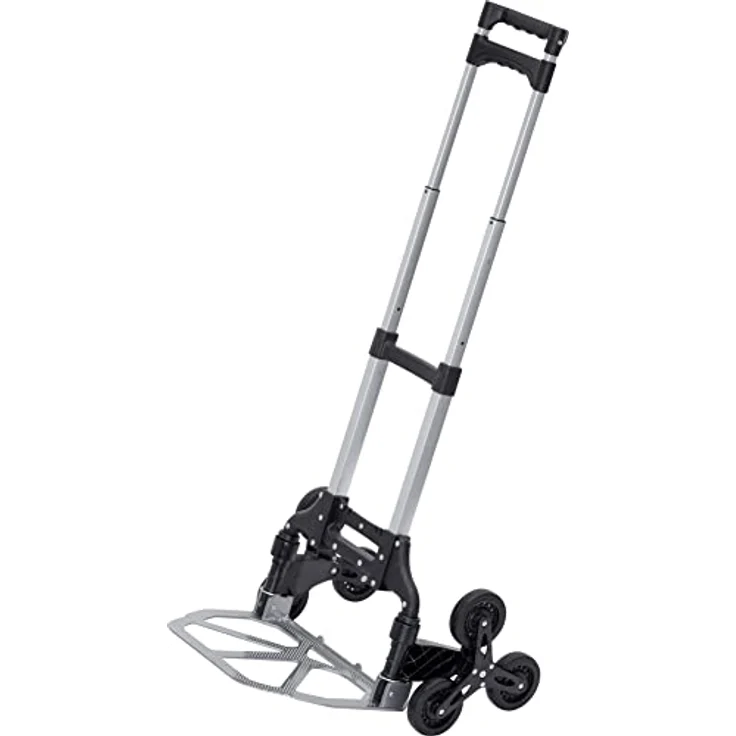 Meister Stufen-Sackkarre - 80 kg Tragkraft - 3x3 Treppensteiger - Klappbar inkl. Rädern - Dreifach höhenverstellbarer Griff - Aus Aluminium / Handkarre für Treppenhäuser / Transportkarre / 8985840 – Bild 1