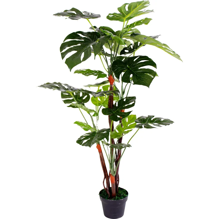 Paperflow MONSTERA Kunstpalme, 130 cm hoch, effektive Kunstpflanze für dekorative Akzente
