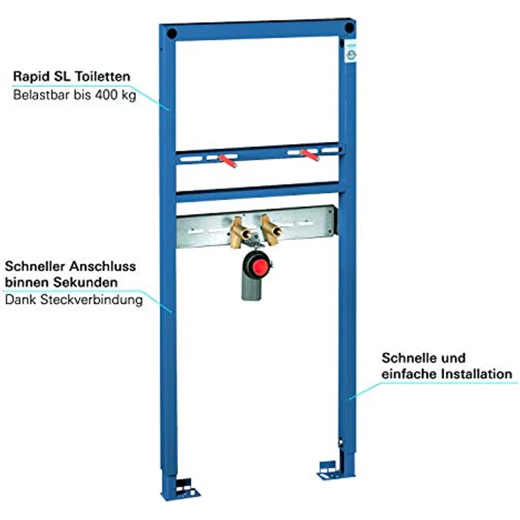 GROHE Rapid SL - Installationssystem für Waschtisch (komplett vormontiert, für Einlochbatterie, 113 cm), 38554001 – Bild 5