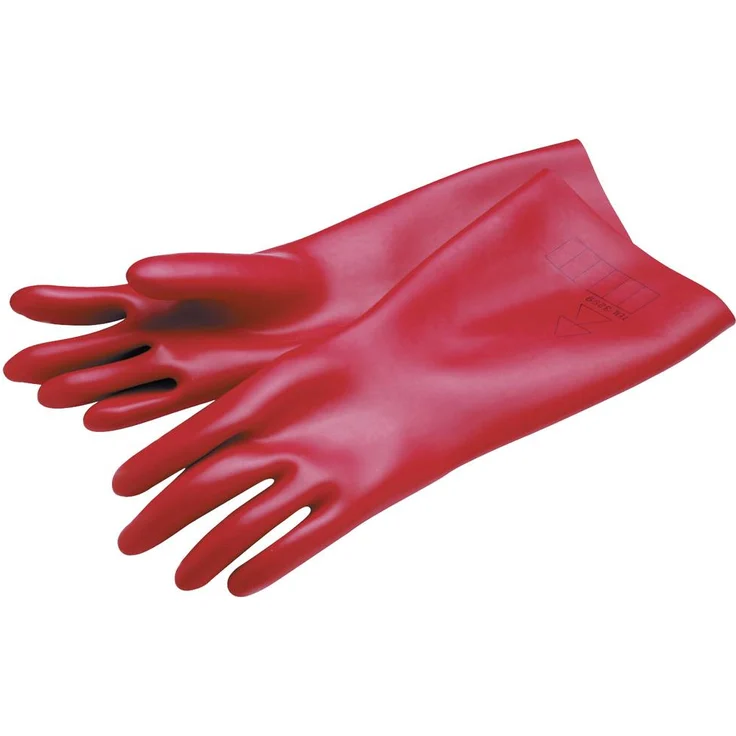 Cimco 140256 Latex Elektrikerhandschuh, Störlichtbogengeprüft, Größe 10, EN 60903, bis 1000 V DC/1500 V AC, anatomisch geformt, 410 mm Länge, 1 Paar