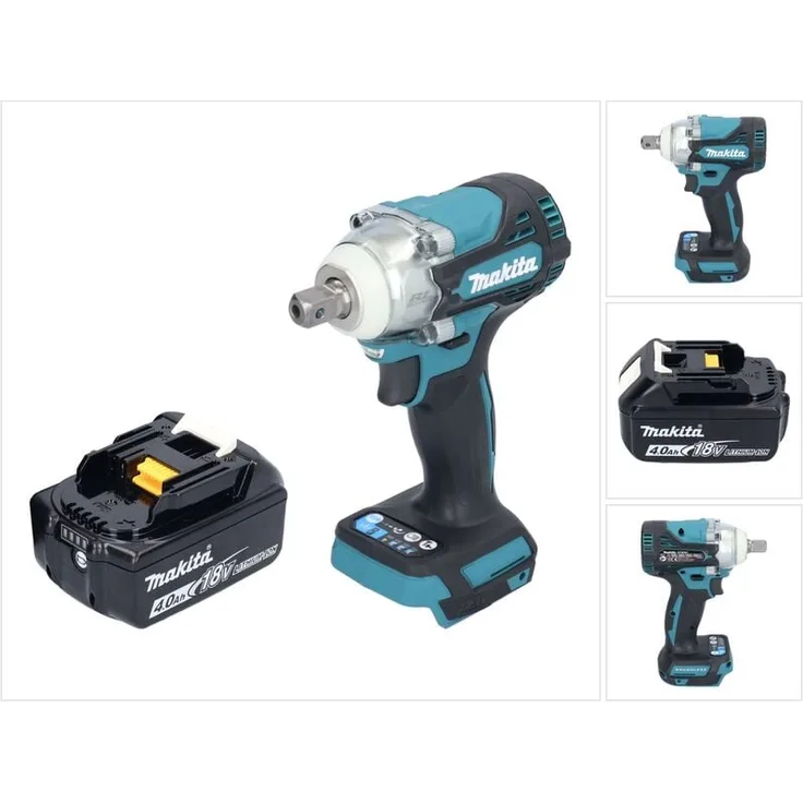 Makita DTW 301 M1 Akku Schlagschrauber 18 V, 330 Nm, bürstenlos, inkl. 4,0 Ah Akku, ohne Ladegerät