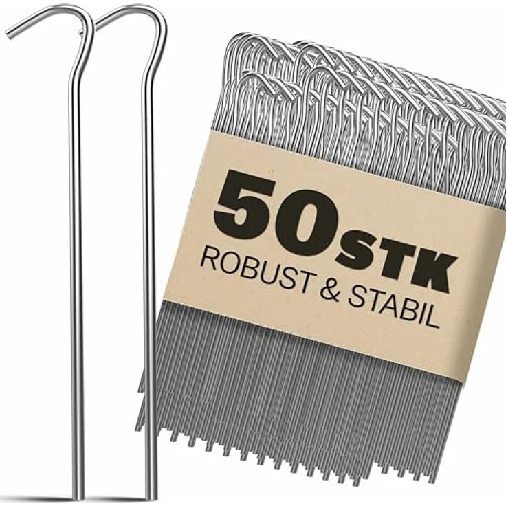 Heringe Erdnagel Ø 3,5mm Stahl verzinkt Bodenanker 50er Set – Bild 2