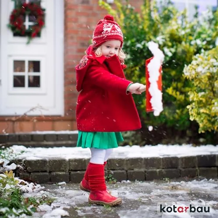 KOTARBAU® Schneeschaufel Kinder-Schneeschaufel Kinder Schneeschieber Kinderschaufel Holz Stiel mit Gesamtlänge 84 cm – Bild 4