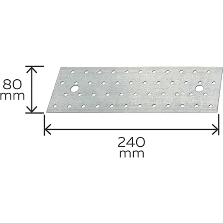 GAH Alberts Lochplatte,verzinkt,240x80x2CF – Bild 3