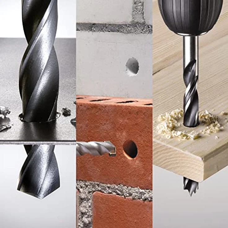 kwb Power-Box 101-tlg. Bohrer- und Bit-Set, bestehend aus Bits, Stecknüssen, Stein-Bohrer, Holz-Bohrer, Metall-Bohrer & Fräs-Bohrer in robuster Box mit Tragegriff – Bild 5