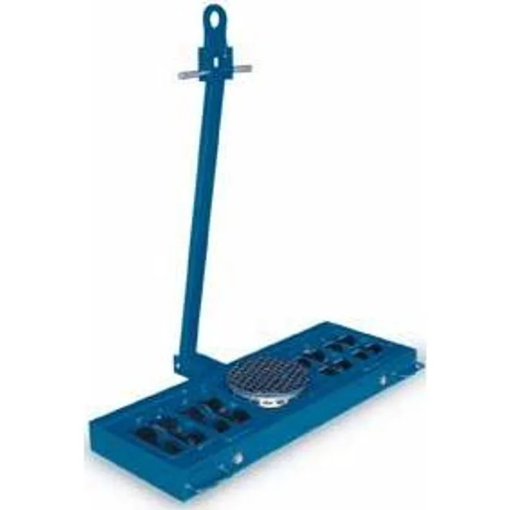 NoName SS240-P, Schwerlast-Transportwagen mit 24 Tonnen Tragfähigkeit, blau, lenkbar, abriebfeste Polyurethanräder, rutschhemmende Gummiauflage