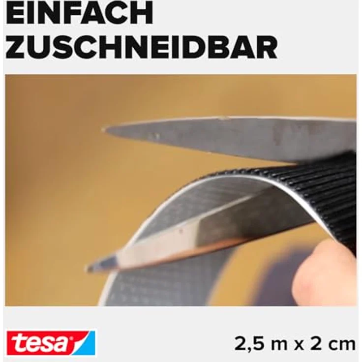tesa On & Off Klettband zum Aufkleben - Selbstklebendes Klettklebeband zur Befestigung leichter Gegenstände - Weiß, 2 cm x 250 cm – Bild 3