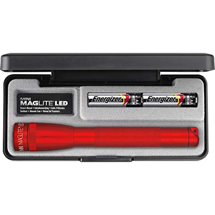 Mag-Lite LED-Taschenlampe SP22037F Mini Maglite 2AA Multimode Hochleistungs-LED-Taschenlampe, 17 cm rot inkl. Mignon-Batterien im Etui – Bild 2