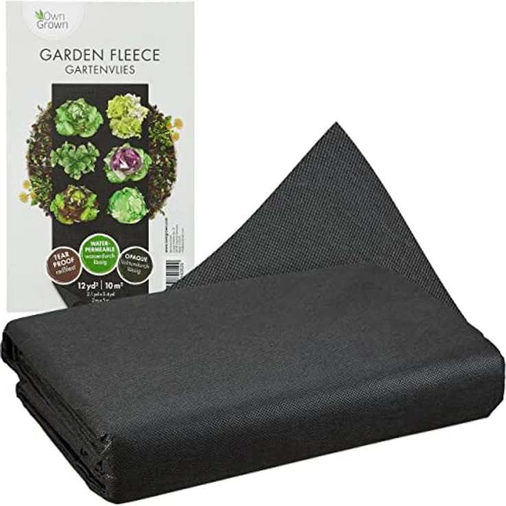 OwnGrown Unkrautvlies Wasserdurchlässig: 10m² Gartenvlies 50g/m² Wintervlies – Garten Unkrautvlies in Grün – Bild 1