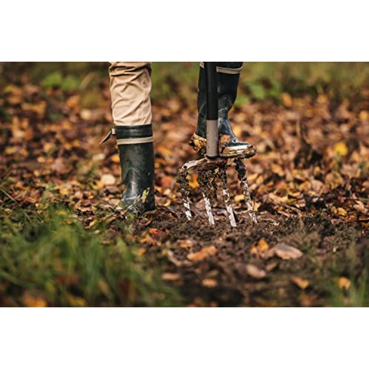 Fiskars Spatengabel für harte, steinige Böden, Mit 4 Zinken, Länge 122 cm, Hochwertiger Borstahl, Grau-Schwarz, Ergonomic, 1001413 - Preisvergleich – Bild 4