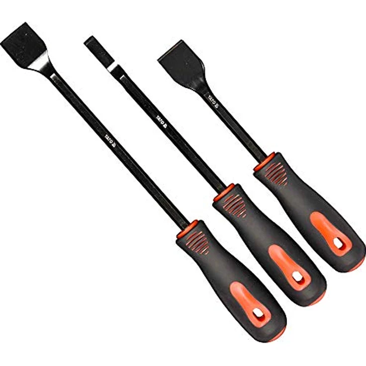 Professionelles Schaber-Set mit flachen Klingen von YATO - zum Entfernen von Dichtungen und Kohlenstoffablagerungen an Motorenköpfen | Motorschaber – Bild 1