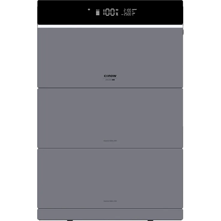 Conow CBE2000 Pro Powerstation, 2000Wh LiFePO4 Solarspeicher mit 2 Erweiterungsbatterien, modulare Erweiterbarkeit, KI-gestütztes Energiemanagement