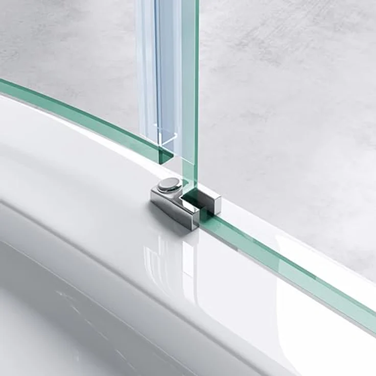 Mai & Mai Duschkabine U Form, 90x90cm Klarglas mit 6mm ESG-Sicherheitsglas, inkl. Duschtasse und Ablaufgarnitur, bodengleich montierbar, Easy-Clean Nano-Beschichtung – Bild 5