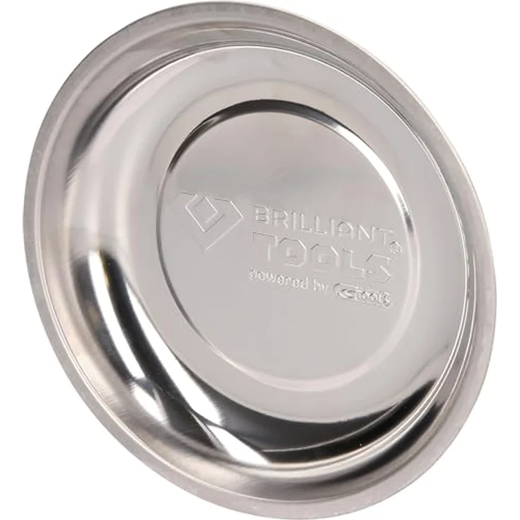KS TOOLS Edelstahl-Magnet-Teller, Ø 15 cm mit extra starkem Magneten für Werkstatt und Hobbykeller – Bild 1