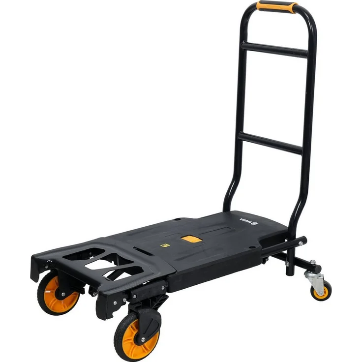 TRIZERATOP Klappbare Sackkarre 2-in-1, Transportwagen bis 130 kg für Lager, Werkstatt und Haushalt
