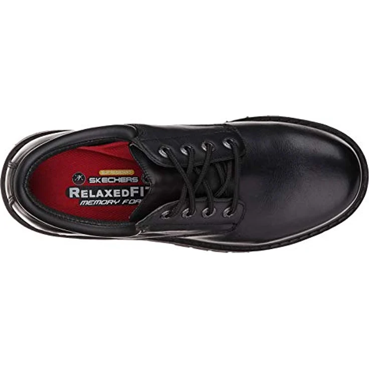 Skechers Cottonwood- Elks SR, Schnürschuh für Gastronomie mit Memory Foam Innensohle, schwarz – Bild 6
