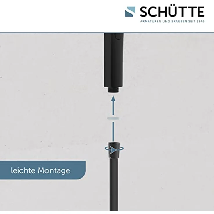 SCHÜTTE Handbrause SAMOA RAIN | Samtstrahl-Technologie | Duschkopf mit über 300 Düsen | 3 einstellbare Strahlarten | Brausekopf Antikalk für die Dusche | Schwarz – Bild 3