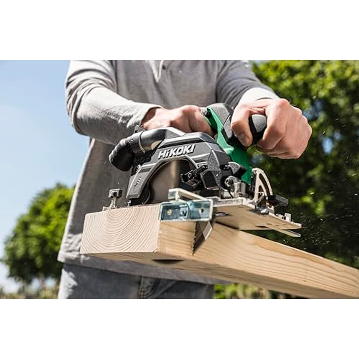 HIKOKI Akku Kreissäge C3606DB (36V, Brushless, Sägeblatt Ø: 165mm, Sägeblattbohrung Ø: 20 mm, Gehrungsschnitte von/bis: -5° bis 45°, Max. Sägeleistung bei 90°: 66mm) Plus Zubehör, OHNE Akku, Ladegerät – Bild 3