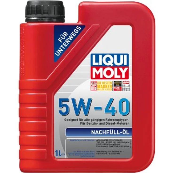 LIQUI MOLY Nachfüll-Öl 5W-40 | 1 L | Synthesetechnologie Motoröl | Art.-Nr.: 1305 – Bild 1