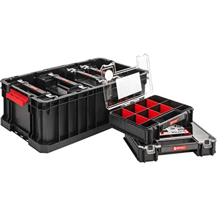 PAFEN Qbrick System - Lagerboxen Set (6er Pack) - 6 Organizer Multi Sortierboxen für Kleinteile, mit Deckel
