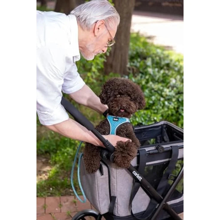 CARLETT Cube P Ruby, 3-in-1 Transporttasche für Tiere, wasserdicht, mit Sicherheitsbremse und 360° drehbaren Rädern, rot – Bild 5