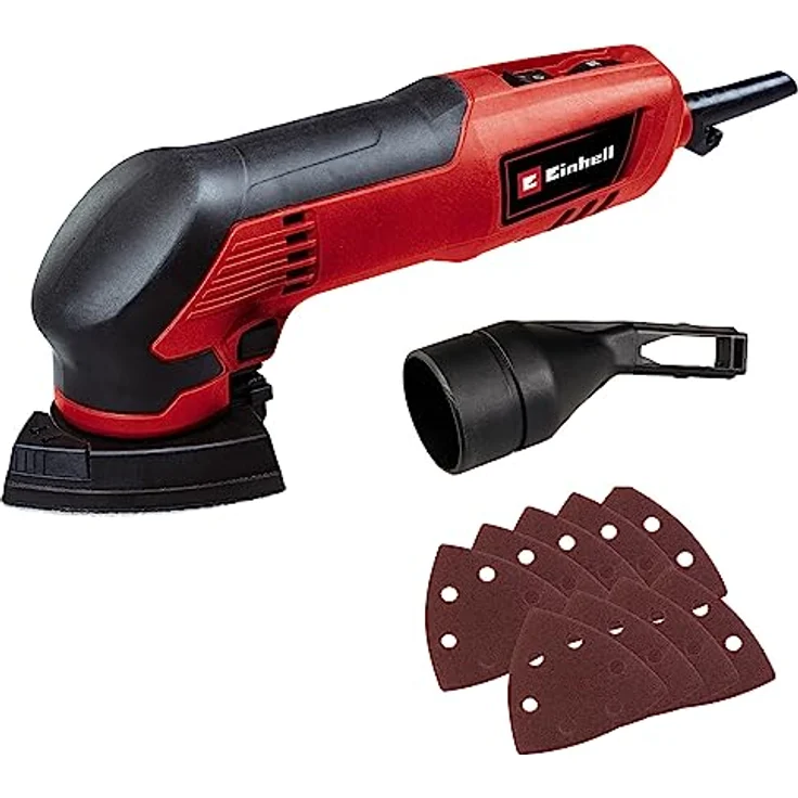 Einhell Deltaschleifer TC-DS 20 E (200 W, 2 mm Schwingkreis, bis 22.000 min-1 Schwingzahl, Drehzahlregulierung, Schleifschuh mit Kletthaftung, inkl. 9x Schleifpapier) – Bild 1