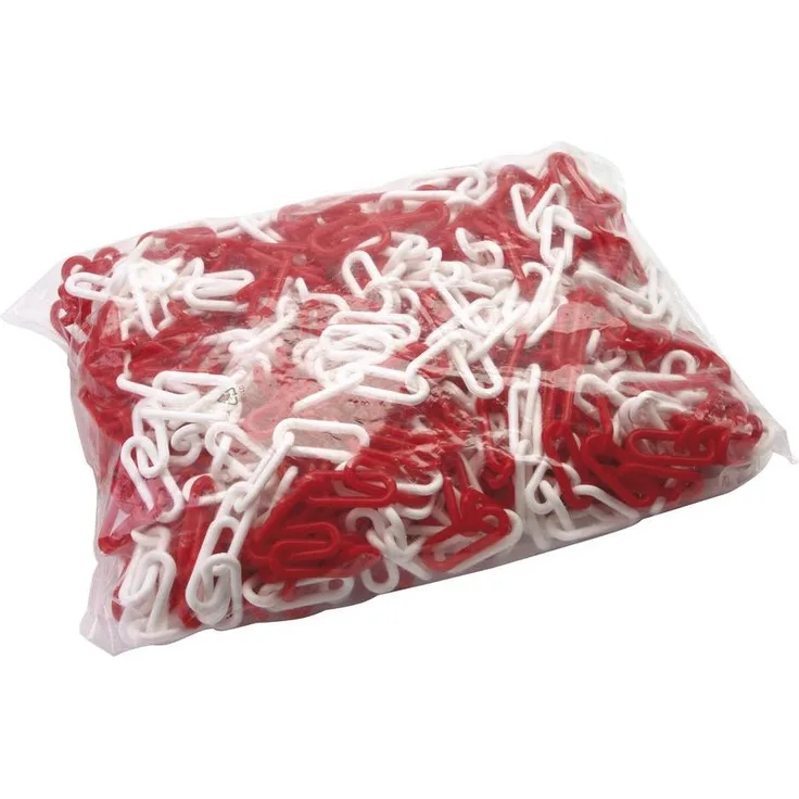 Dönges Absperrkette, rot/weiss, Kunststoff, 30 m, Gewicht 2,023 kg
