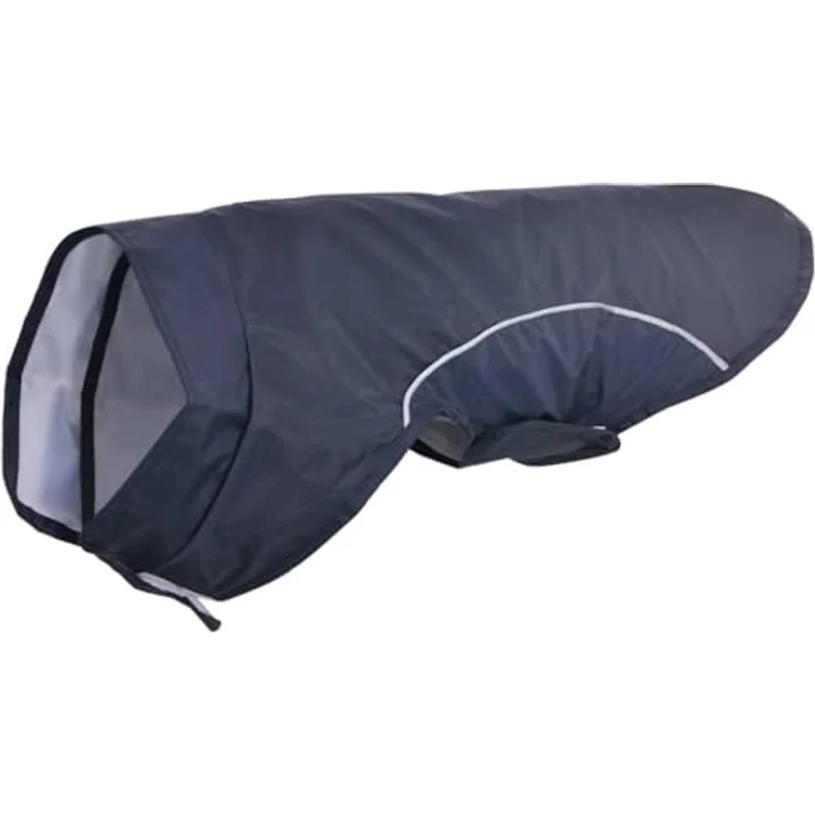 vidaXL Hunde Regenmantel, wasserdicht mit Reflexstreifen, Polyester, marineblau, Größe S, leicht zu tragen, maschinenwaschbar – Bild 1