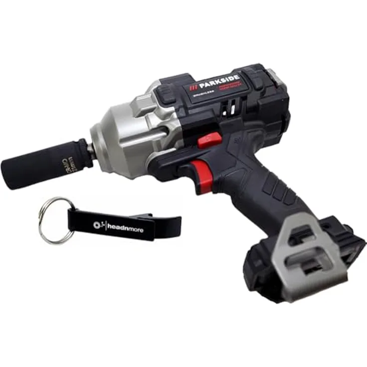 HEADNMORE® Bundle - PARKSIDE PERFORMANCE® 20V Akku Drehschlagschrauber 1/2" PASSP 20 mit 1356 Nm + Schlüsselanhänger, bürstenloser Motor, Smart-App-LED, 3 Drehmomentstufen