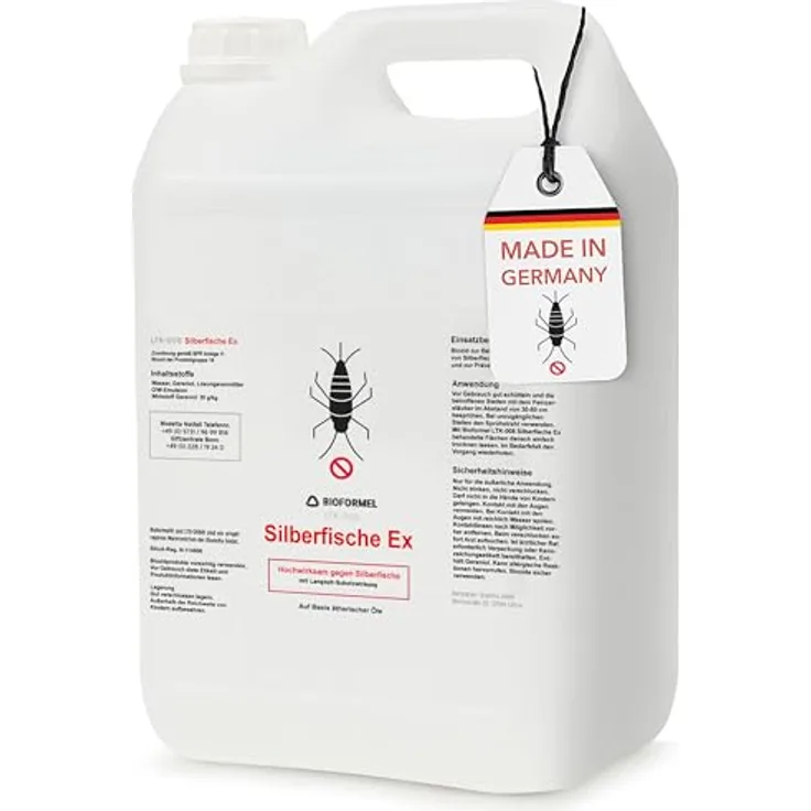 Bioformel LTK-008 Anti Silberfisch Spray Ex 5L, hochwirksames Silberfischmittel mit Langzeitwirkung, fleckenfrei für Indoor & Outdoor