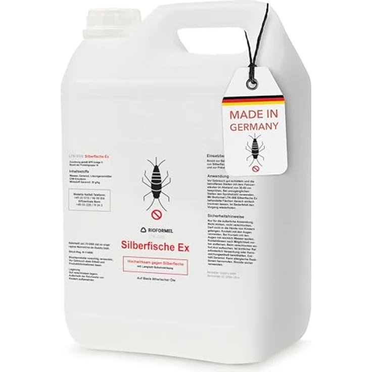 Bioformel LTK-008 Anti Silberfisch Spray Ex 5L, hochwirksames Silberfischmittel mit Langzeitwirkung, fleckenfrei für Indoor & Outdoor – Bild 1