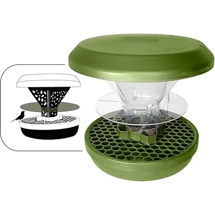 Swissinno Großvogel-Abwehrring für Vogelfutterhaus, Ø 17 cm, schützend und tierfreundlich gegen große Vögel – Bild 2