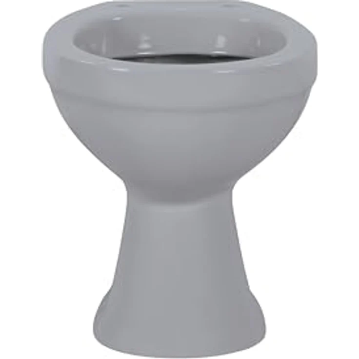 sanicomfort Stand-WC manhattan spülrandlos, waagrechter Abgang, Tiefspüler in mattem Keramik-Design – Bild 4