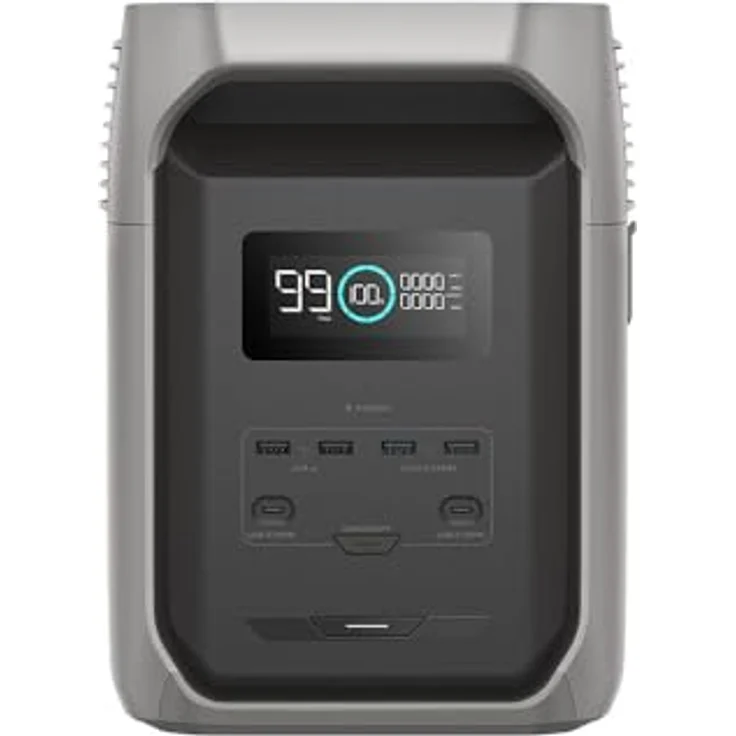 Ecoflow Powerstation Delta 3, mobile 1500 Wh Energiequelle in grau mit Schnellladetechnologie und erweiterbarer Kapazität – Bild 4