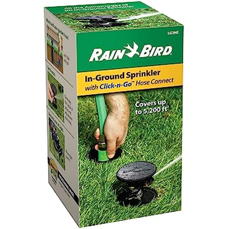 Rain Bird Bodenregner mit Click-N-Go Schlauchanschluss Sprinkler-Kit, im Boden In-Ground Impact Sprinkler Kit schwarz – Bild 4