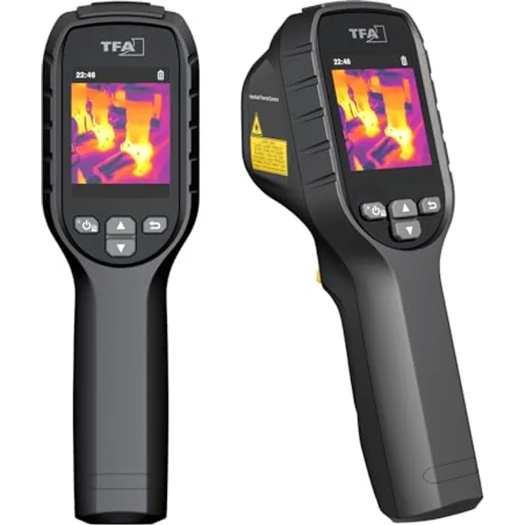 TFA VisualTemp 31.1144.01, Wärmebildkamera für Temperaturmessungen, IP54, kompakt und leicht, 290 g