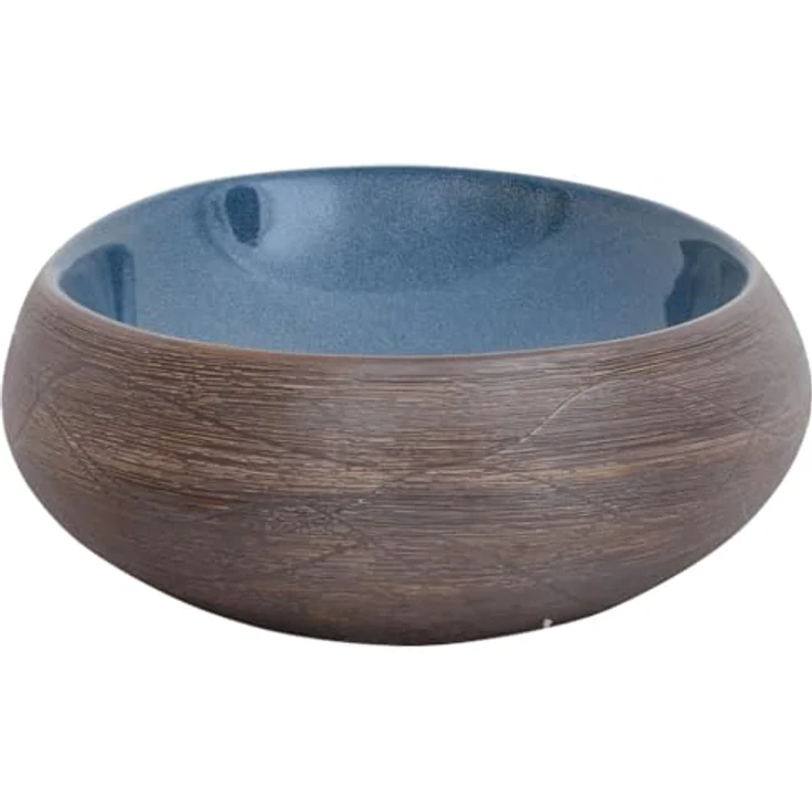 vidaXL Aufsatzwaschbecken Keramik Braun und Blau, Handgefertigt, Exquisites Muster, Robuste Oberfläche – Bild 5