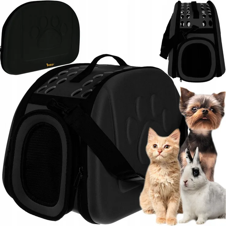 Redfink Tiertransporttasche Hundetransportbox Hundebox Hundetasche Katzenbox Katzentasche, Schwarze Tasche aus EVA-Schaum, bis zu 6 kg, faltbar, mit belüfteten Löchern, verstellbarem Schultergurt - Preisvergleich
