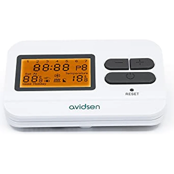 Avidsen Raumthermostat, Digitalthermostat kabelgebunden, präzise Temperaturregelung 5-35 °C, LCD-Anzeige, Batteriewarnung – Bild 5